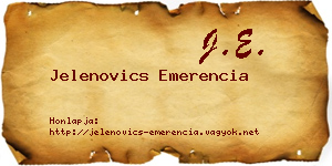 Jelenovics Emerencia névjegykártya